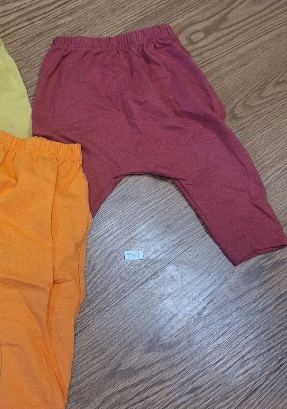 Old Navy Set Of 3 Infant Pants 6-12 Months Red Orange Yellow